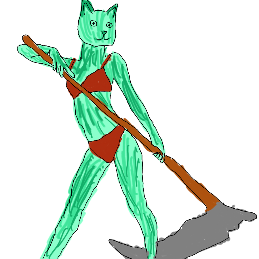 Melanie the Pinup Cat Sticker