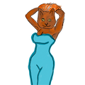 Julie the Pinup Cat Sticker