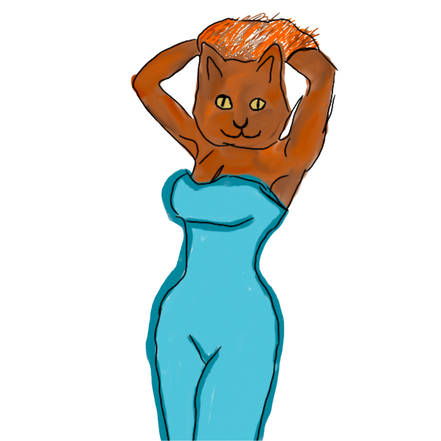 Julie the Pinup Cat Sticker