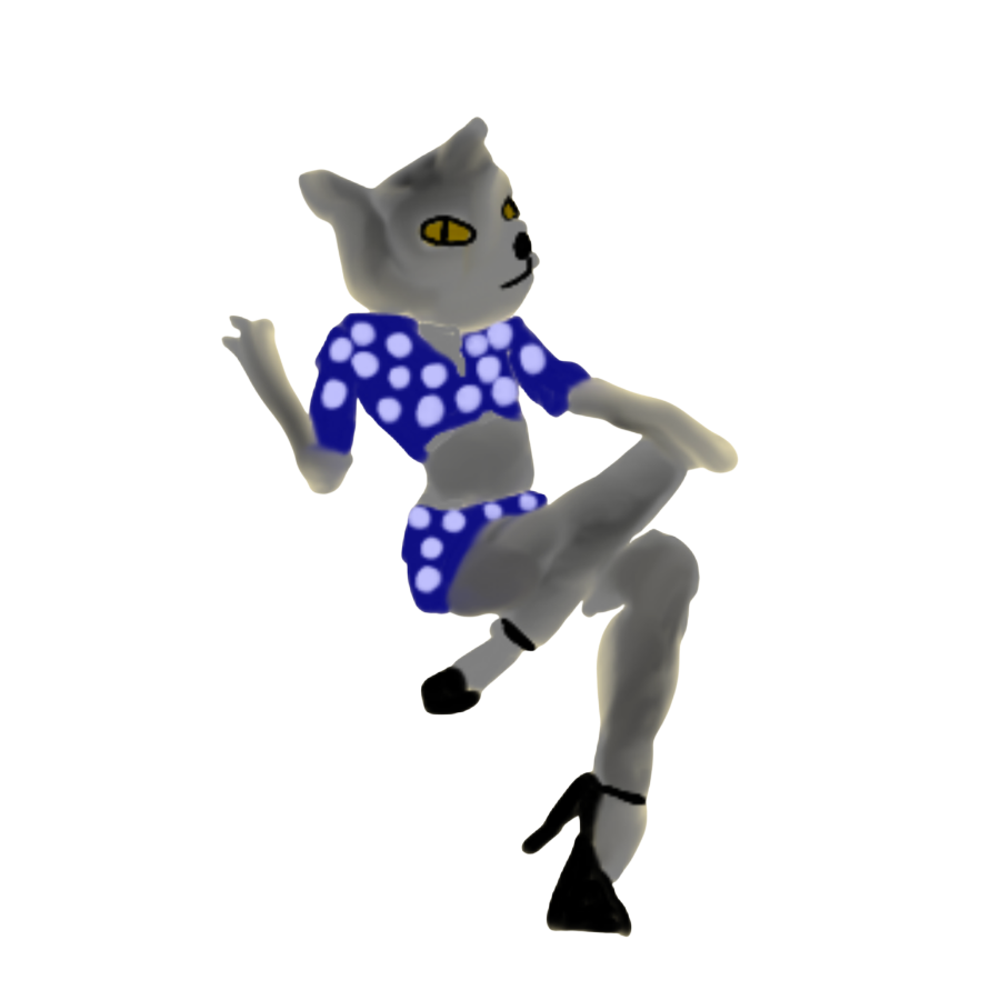 Wendy the Pinup Cat Sticker