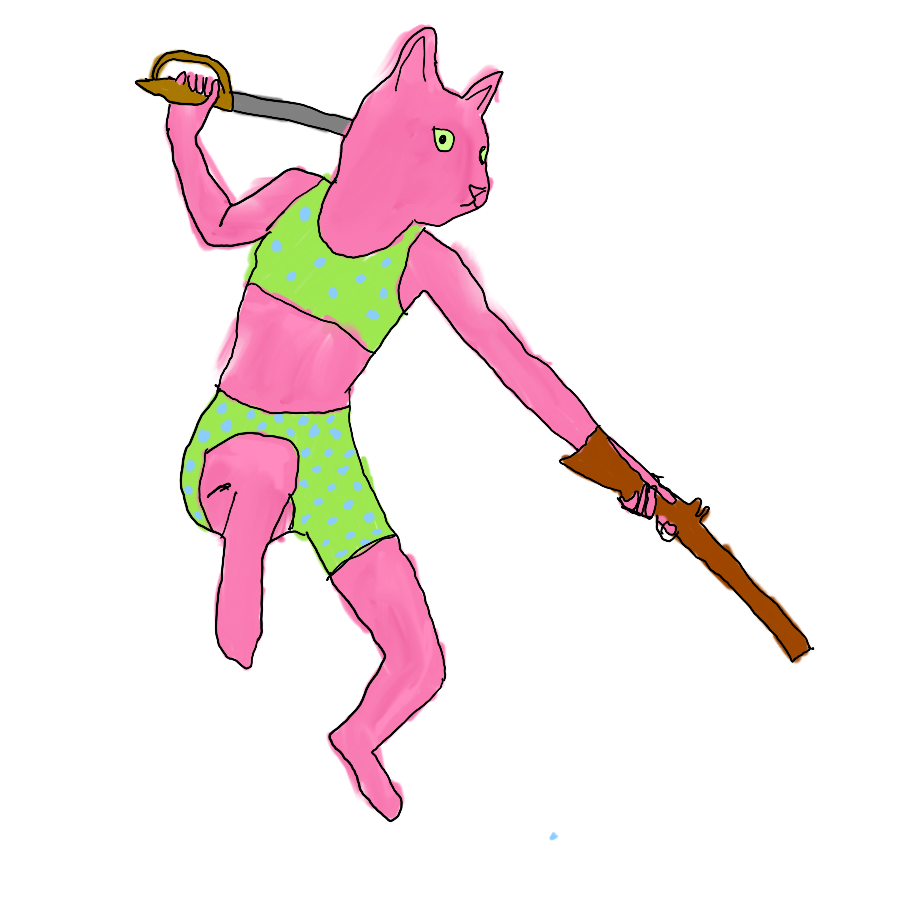 Carrie the Pinup Cat Sticker