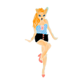 Rosie the Pinup Cat Sticker