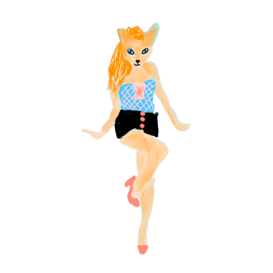 Rosie the Pinup Cat Sticker