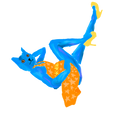 Starry the Pinup Cat Sticker