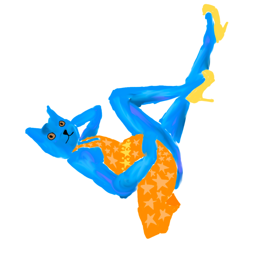 Starry the Pinup Cat Sticker